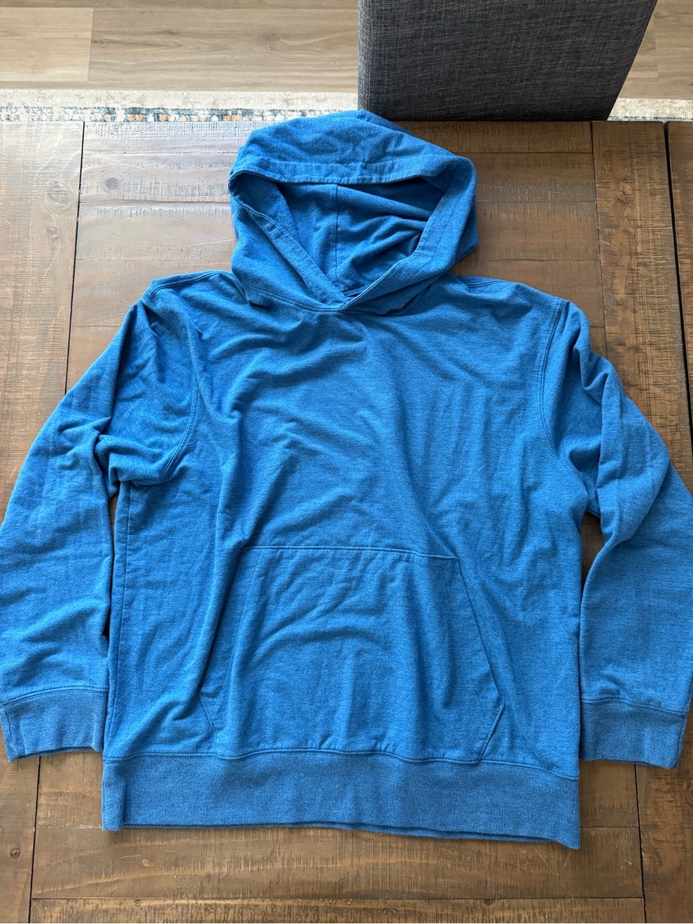 Ag Adriano Goldschmied Men's Heather Blue Hooded Sweatshirt
